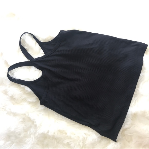 Zara | Ribbed Textured Black Tank - Picture 3 of 5